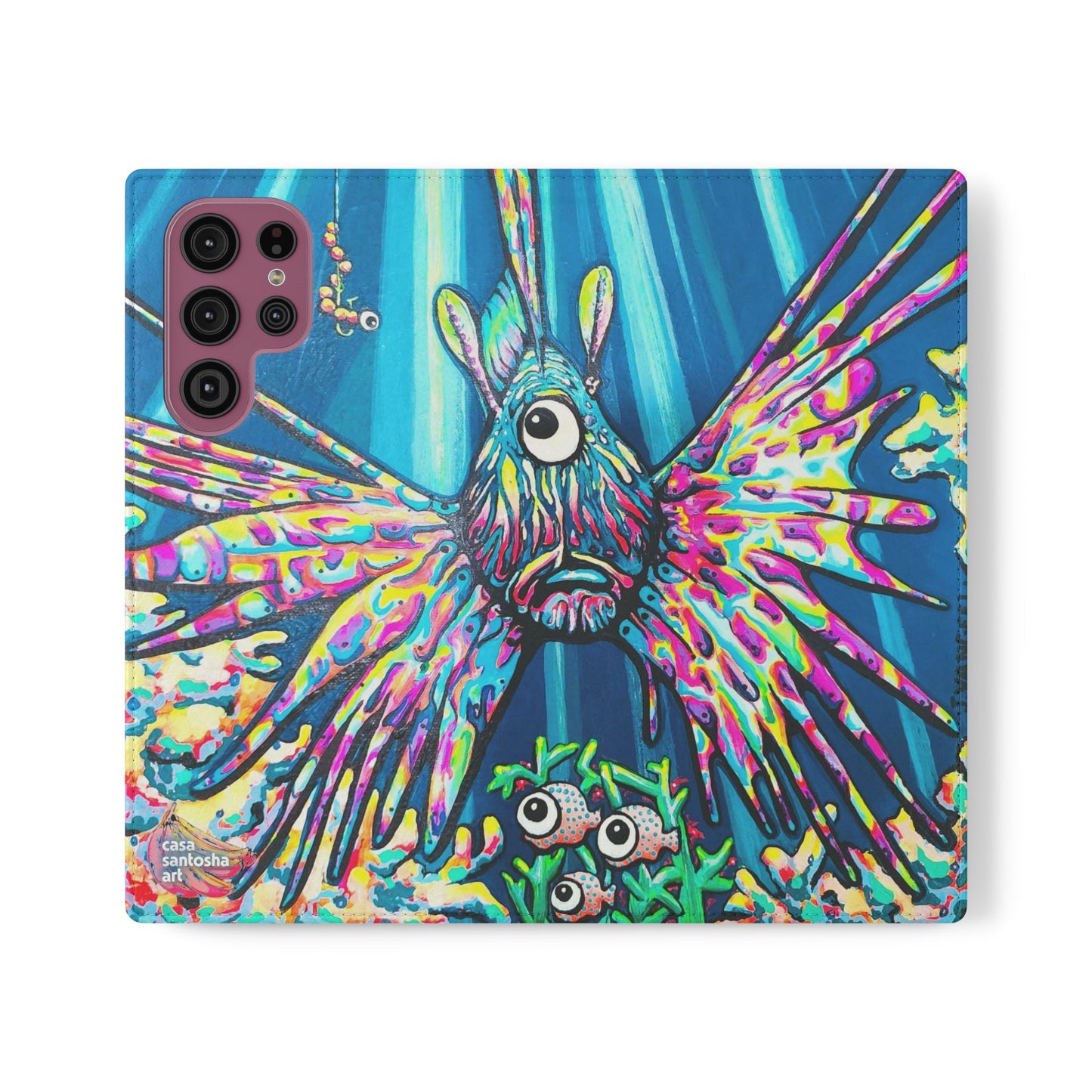 Cyclops Lionfish Flip Phone Case – Wallet Cover with Card Slots