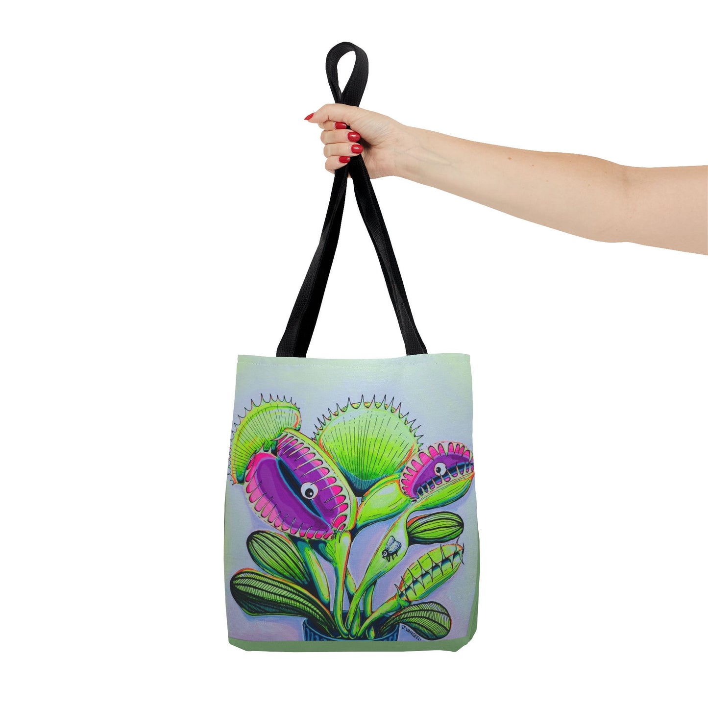 Premium Cyclops Venus Fly Trap Tote Bag, Original Artist Design, Reusable Shopping Tote,  Eco-Friendly