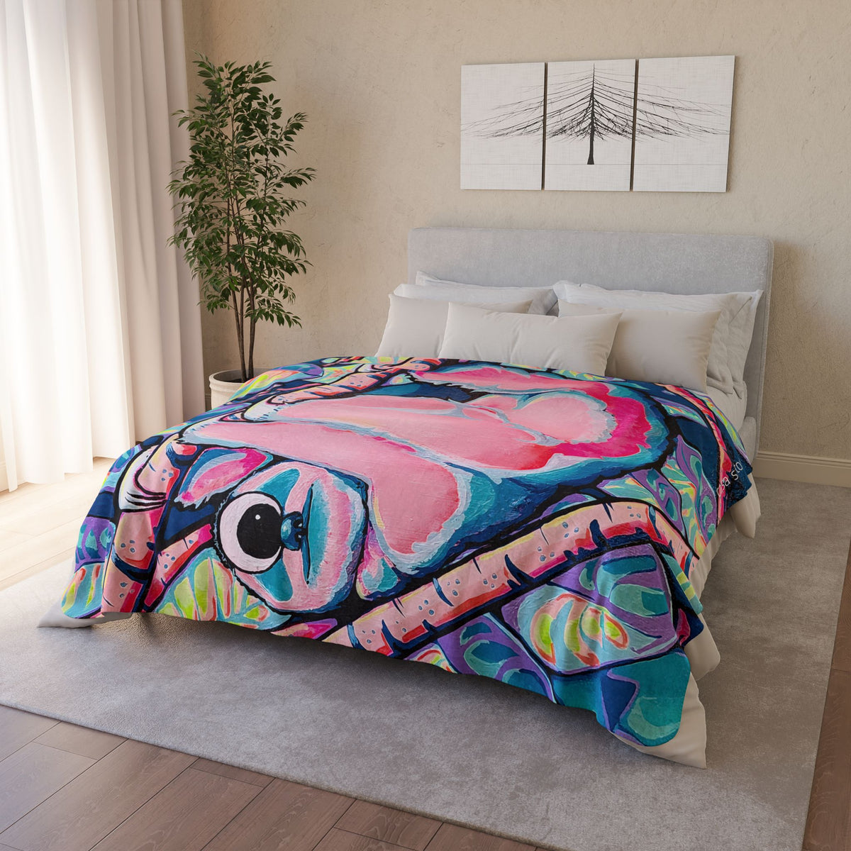 Cyclops Sloth Fleece Sherpa Blanket