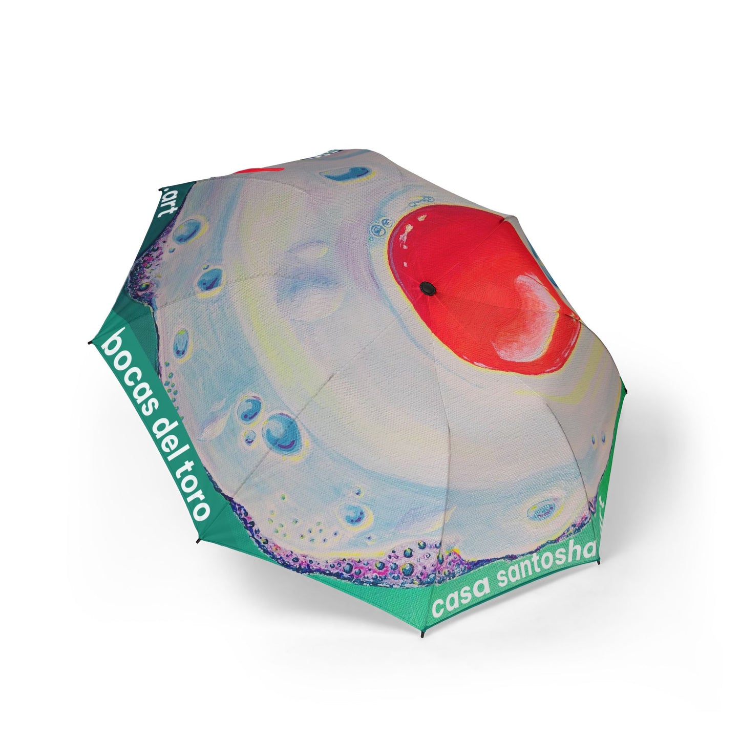 Neon Fried Egg Umbrella - Foldable & Stylish Rain Gear