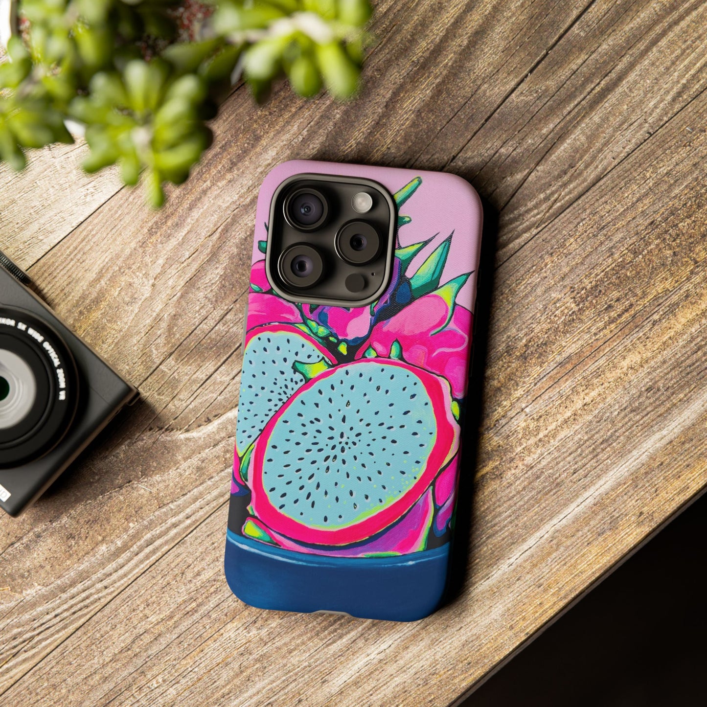 Neon Pink Dragon Fruit Tough Phone Case