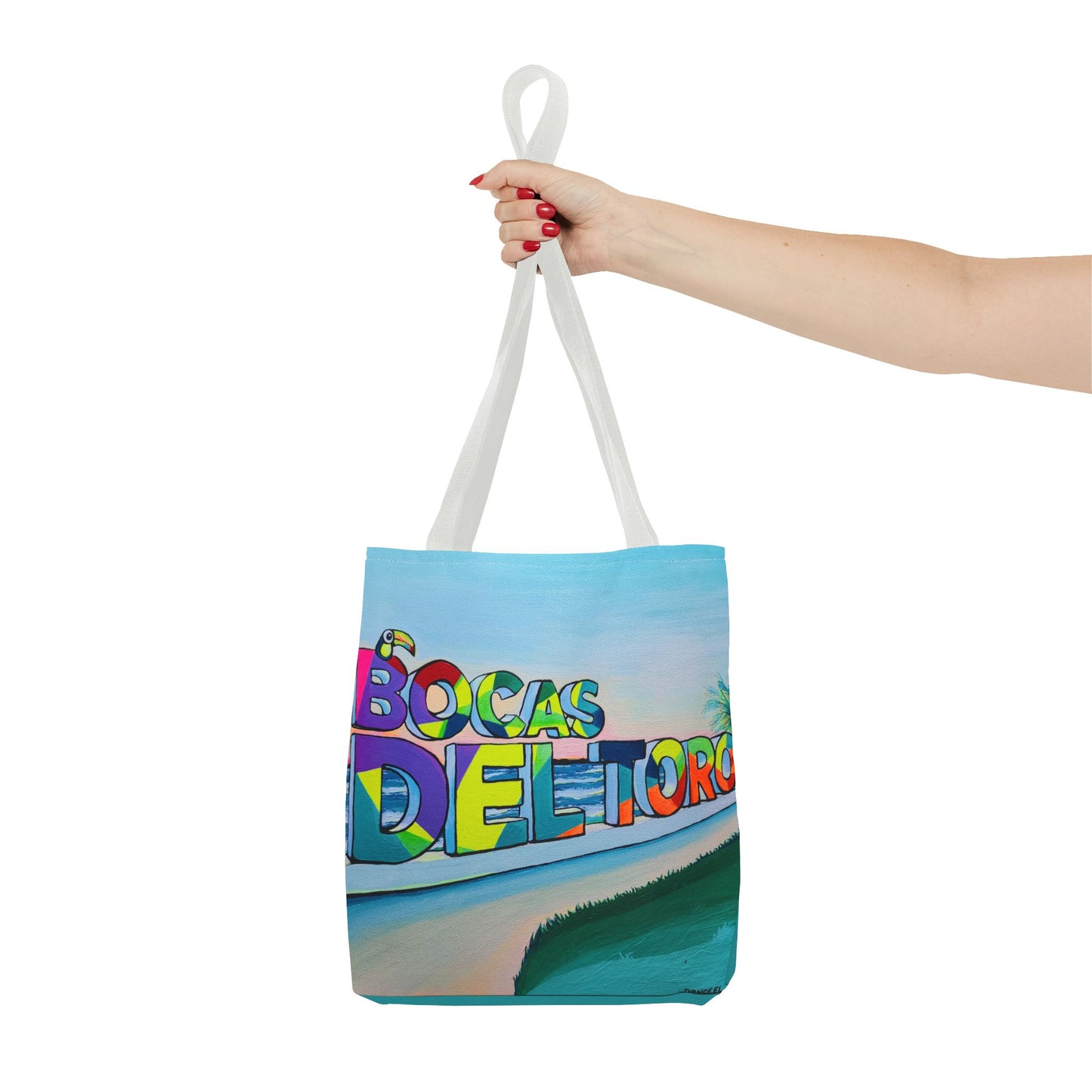 Premium Bocas Del Toro Sign Tote Bag, Original Artist Design, Reusable Shopping Tote,  Eco-Friendly