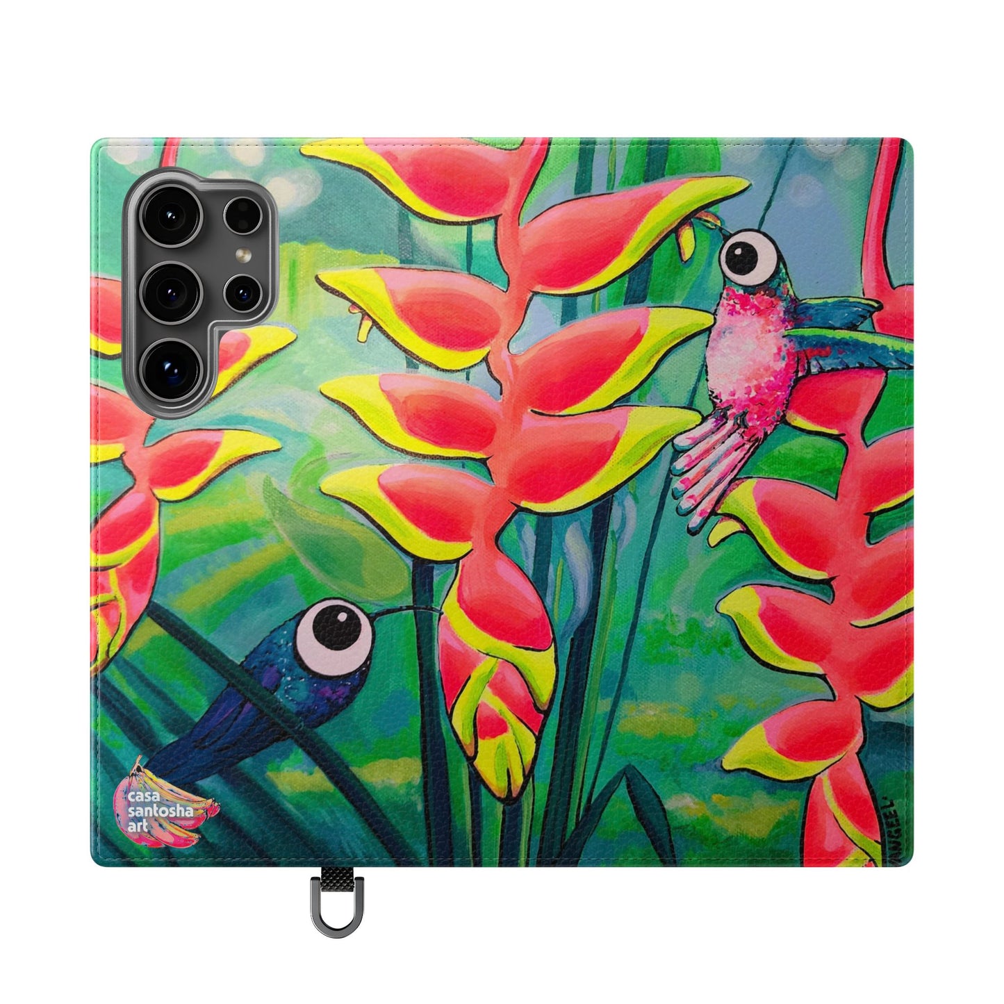 Cyclops Hummingbirds Flip Phone Case – Wallet Cover with Card Slots