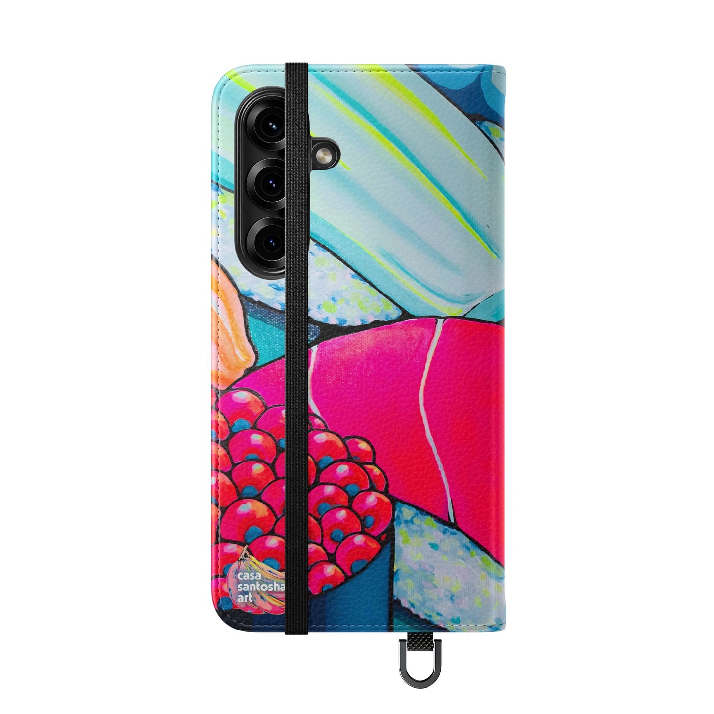 Étui portefeuille pour téléphone à clapet Neon Sushi avec porte-cartes