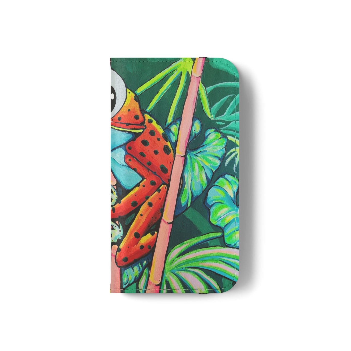 Cyclops Red Frog Flip Phone Case – Wallet Cover with Card Slots