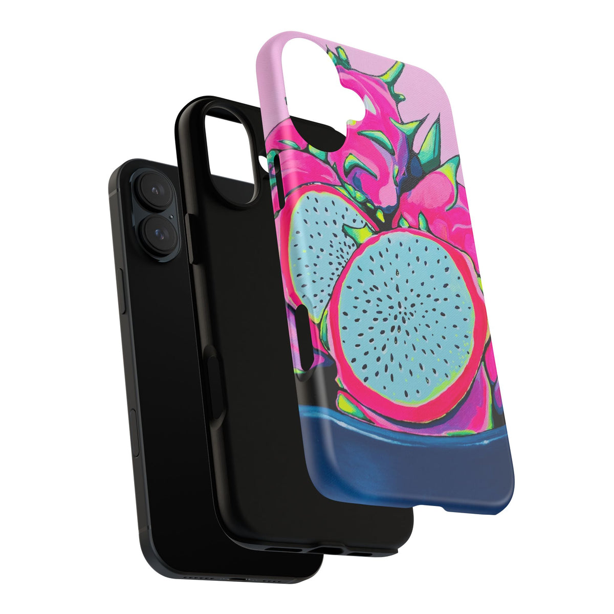 Coque de téléphone résistante Pitaya Rose Néon
