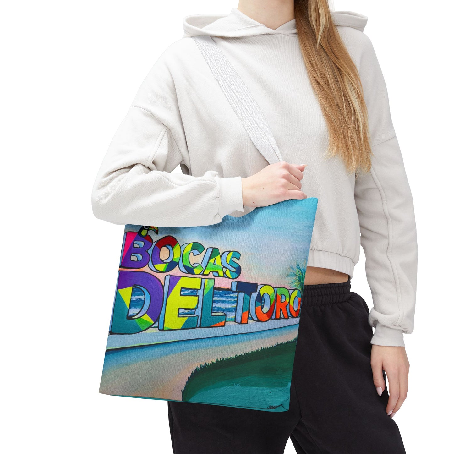Premium Bocas Del Toro Sign Tote Bag, Original Artist Design, Reusable Shopping Tote,  Eco-Friendly