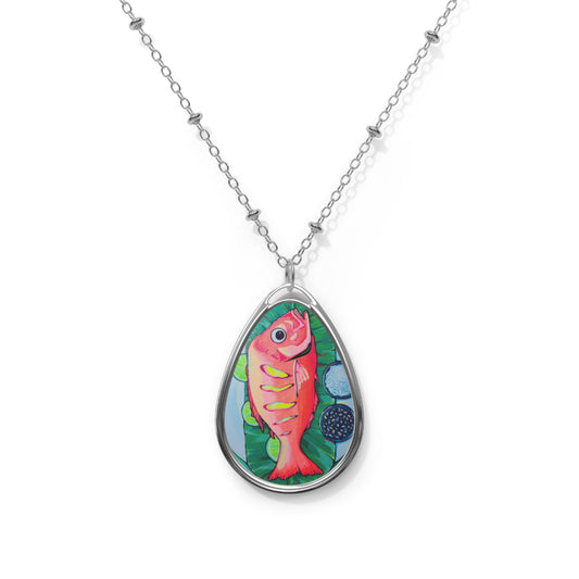 Neon Fried Fish Necklace