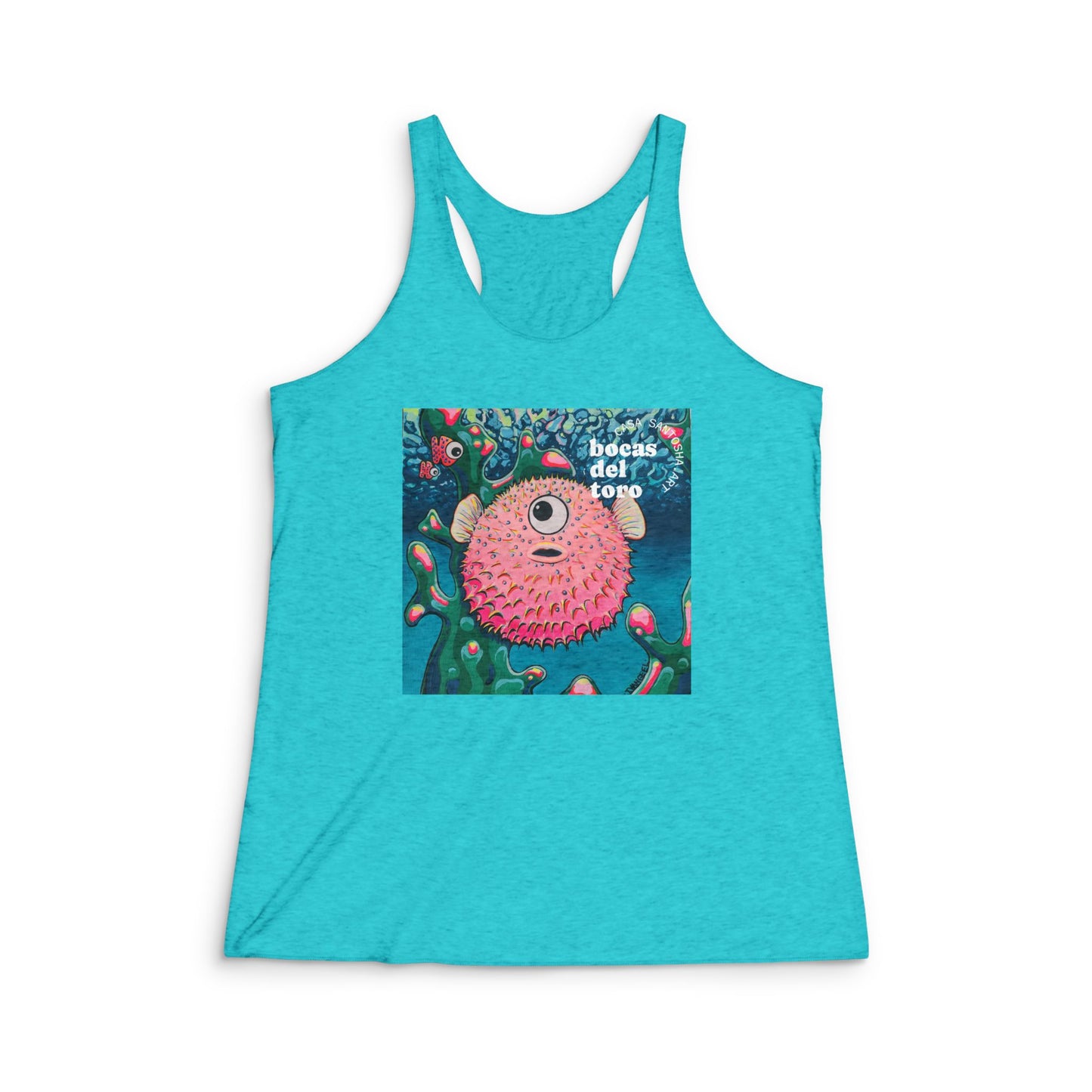 Women's Cyclops Pufferfish Graphic Racerback Tank