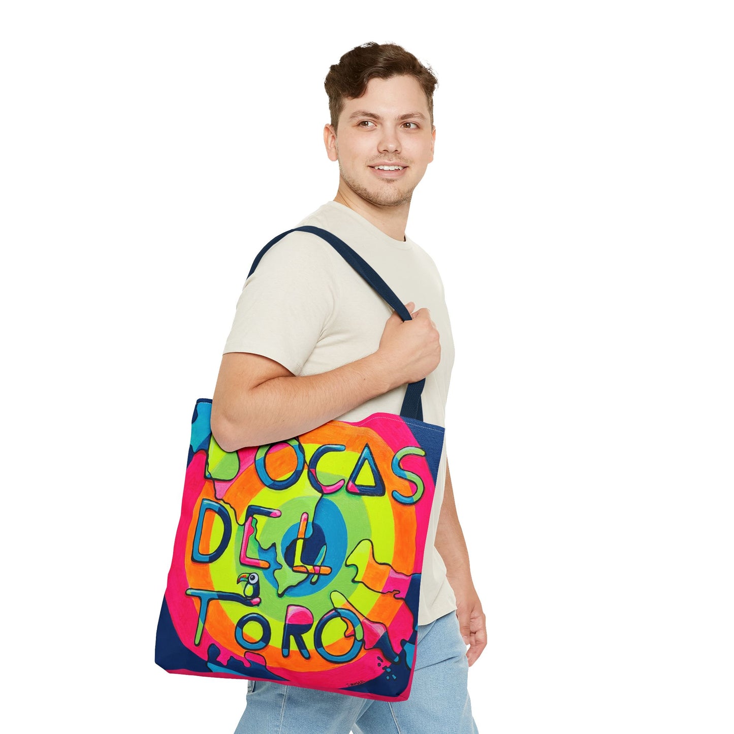 Premium Bocas Del Toro Islands Tote Bag, Original Artist Design, Reusable Shopping Tote,  Eco-Friendly