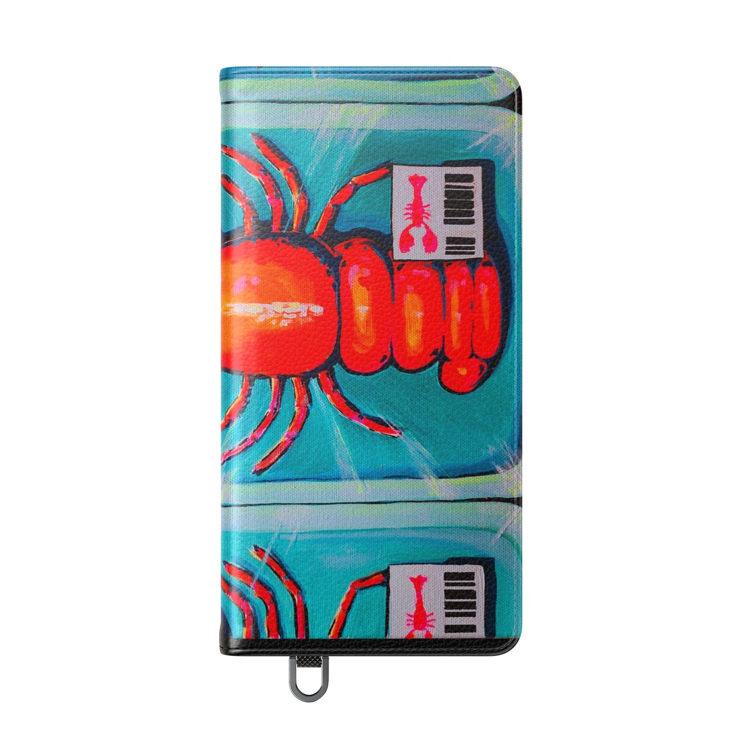Neon Lobster Flip Phone Case – Wallet Cover with Card Slots