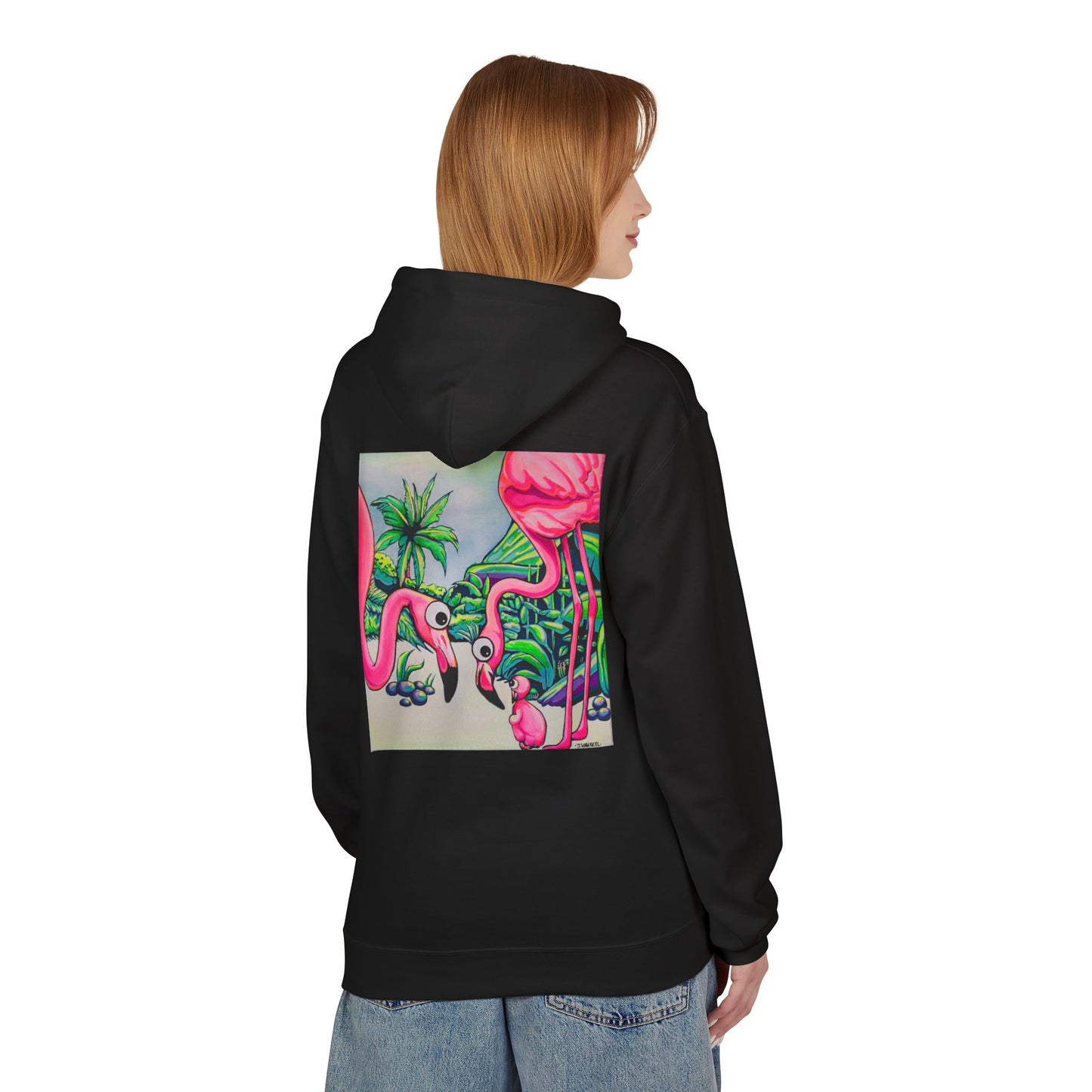 Unisex Cyclops Flamingo Family Soft Hoodie
