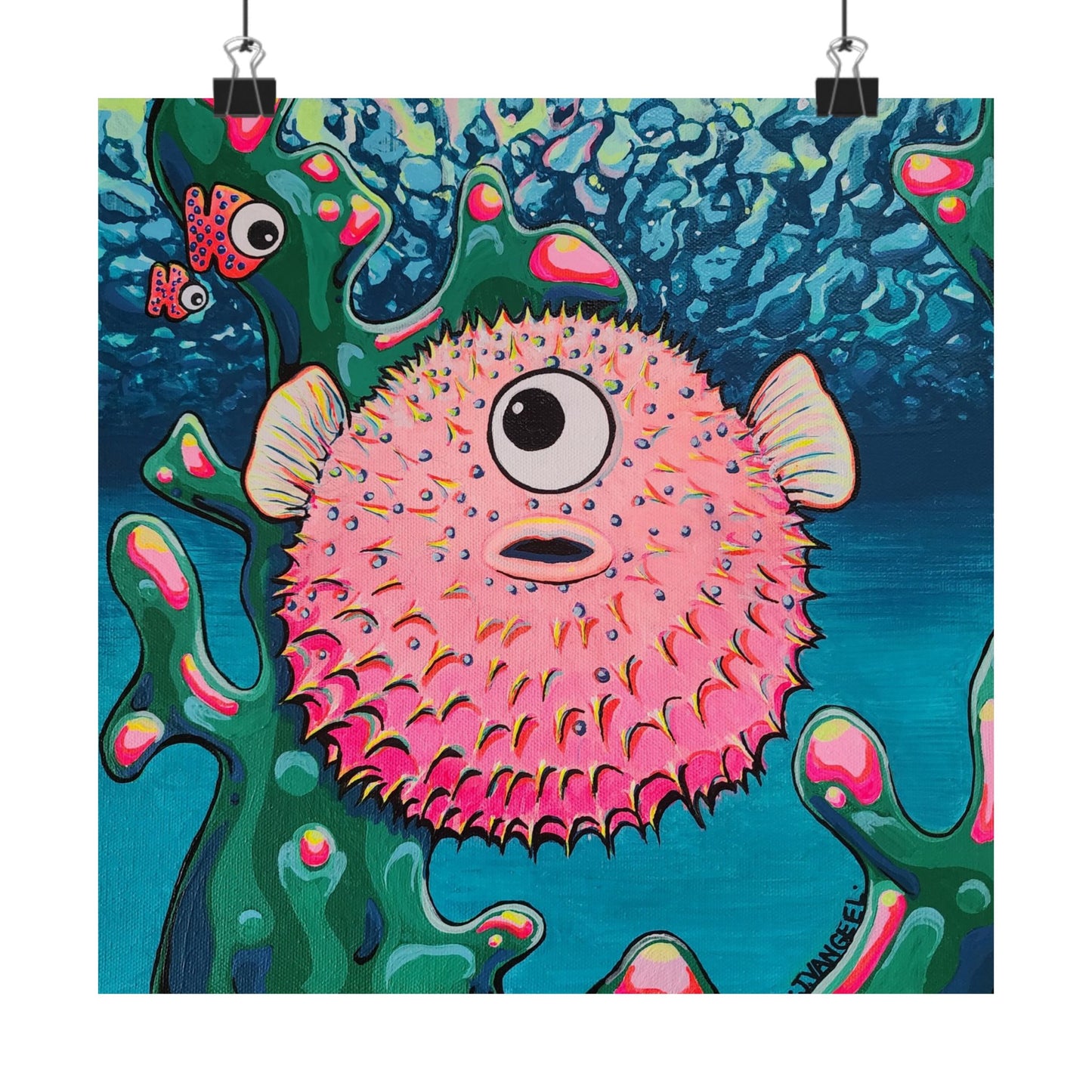 Cyclops Pufferfish Giclée Art Poster