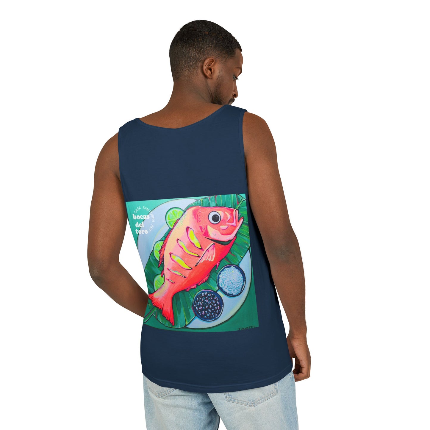 Unisex Neon Fried Fish Tank Top - Perfect for Summer Vibes