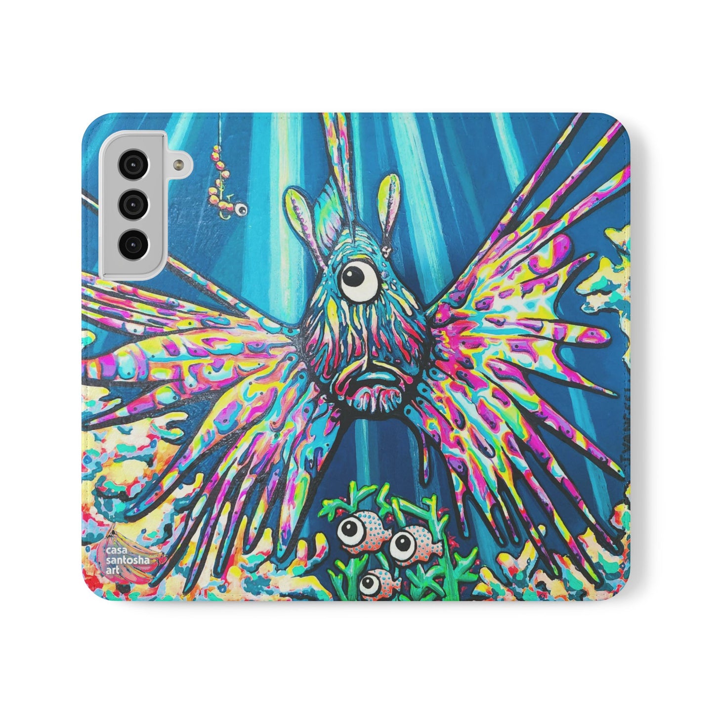Cyclops Lionfish Flip Phone Case – Wallet Cover with Card Slots