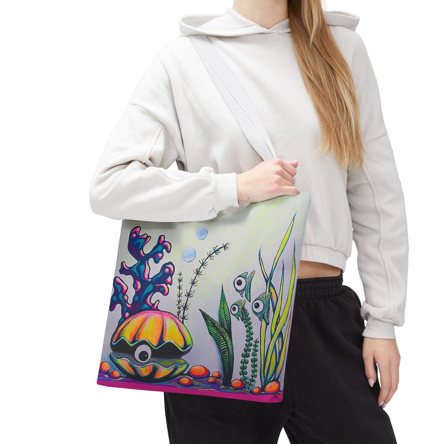 Premium Cyclops Clam Tote Bag, Original Artist Design, Reusable Shopping Tote,  Eco-Friendly