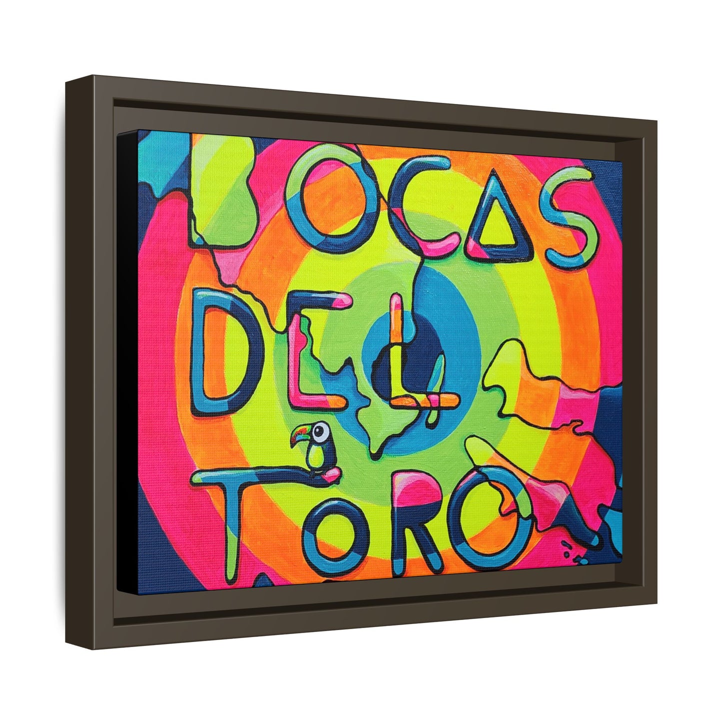 Framed Bocas Del Toro Islands Canvas Print