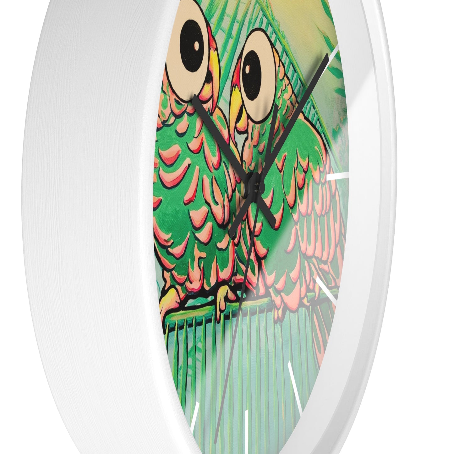 Chatty Cyclops Parrots Pop Art Wall Clock
