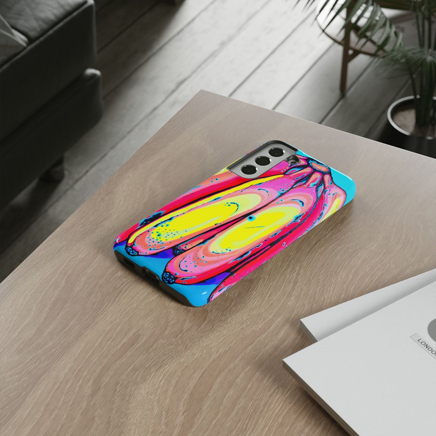 Neon Fat Bananas Tough Phone Case