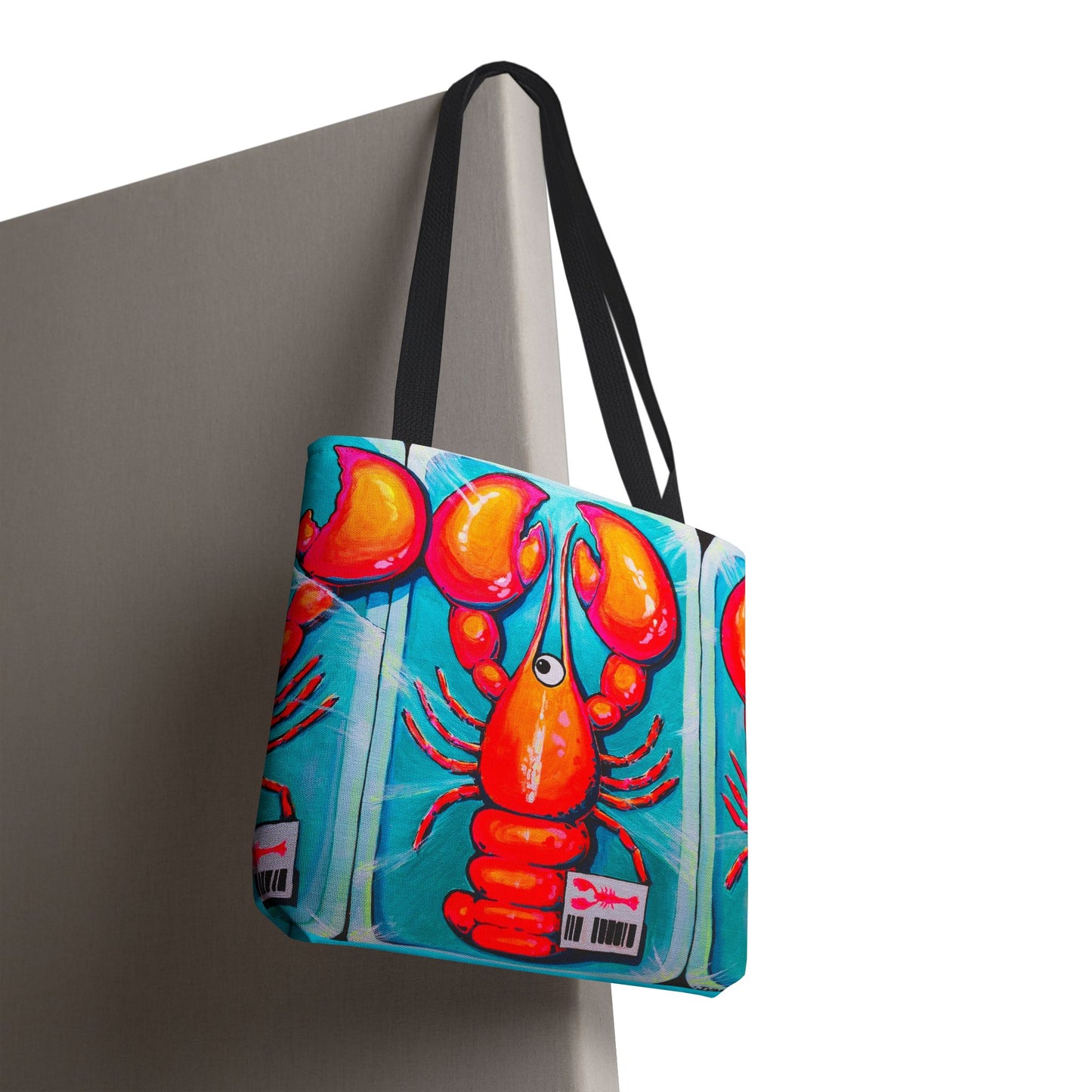 Premium Neon Lobster Tote Bag, Original Artist Design, Reusable Shopping Tote,  Eco-Friendly