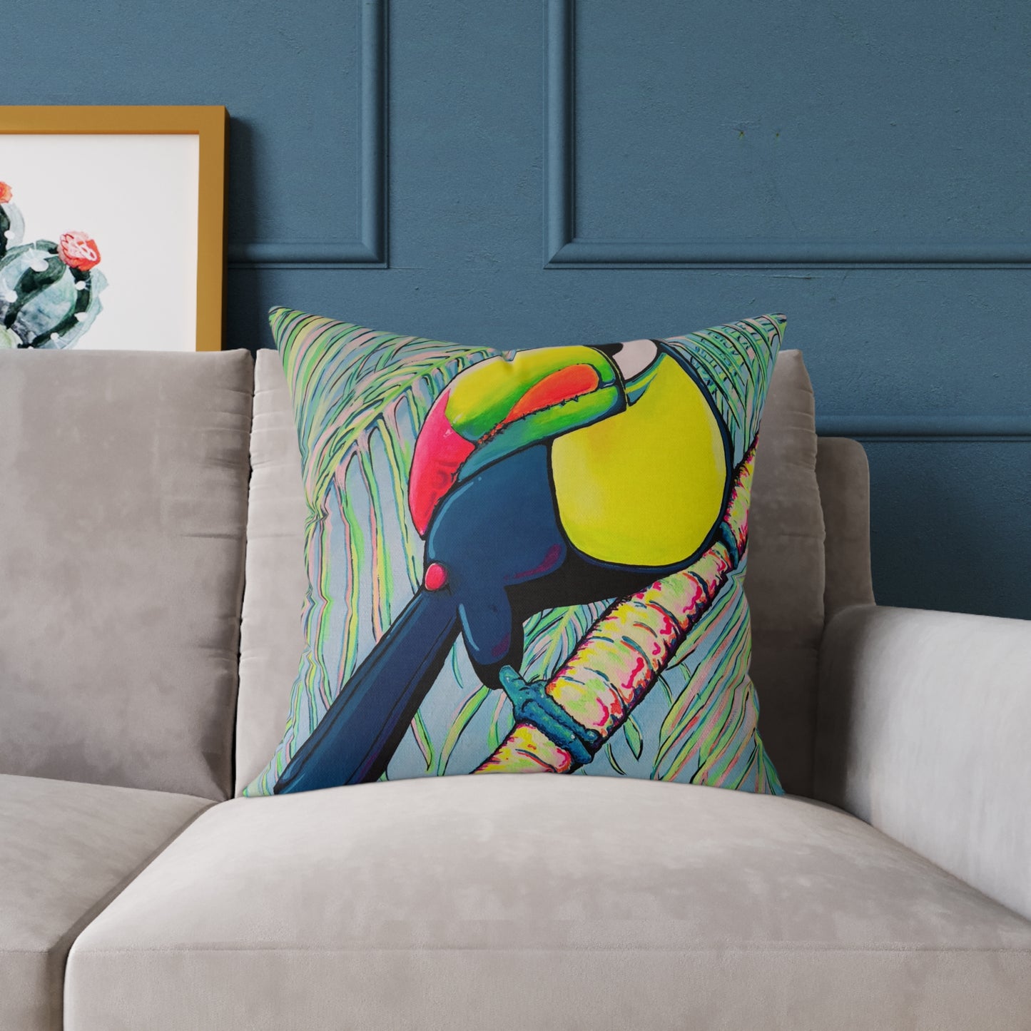 Cyclops Toucan Art Canvas Decorative Pillow