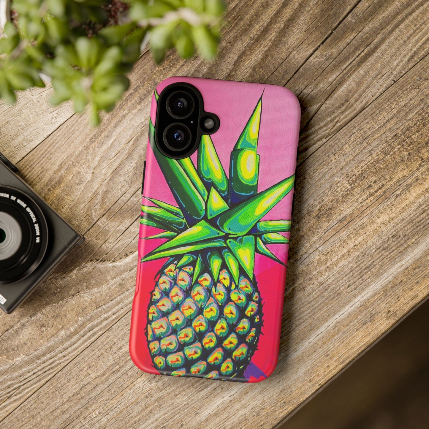 Neon Pineapple Tough Phone Case