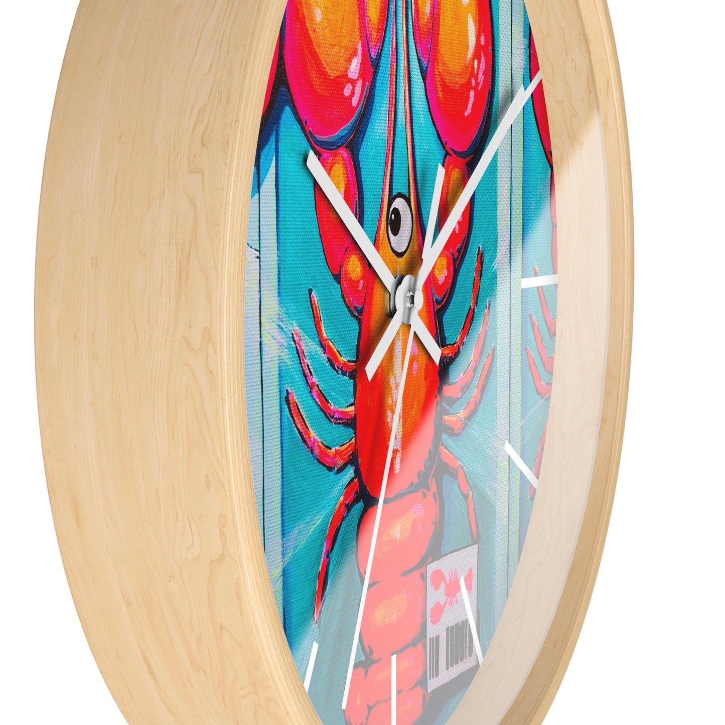 Fresh Neon Lobster Pop Art Wall Clock