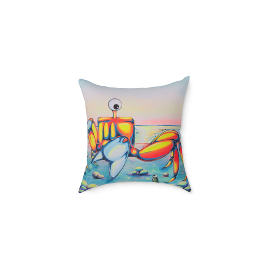 Cyclops Crab Art Canvas Decorative Pillow
