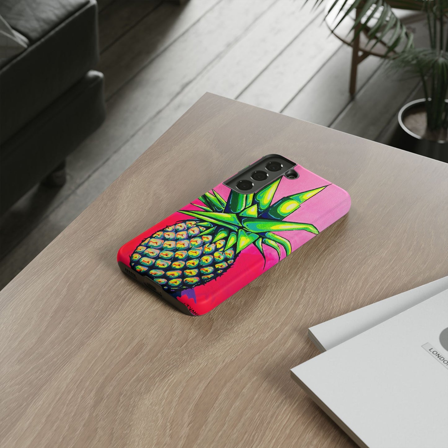 Neon Pineapple Tough Phone Case