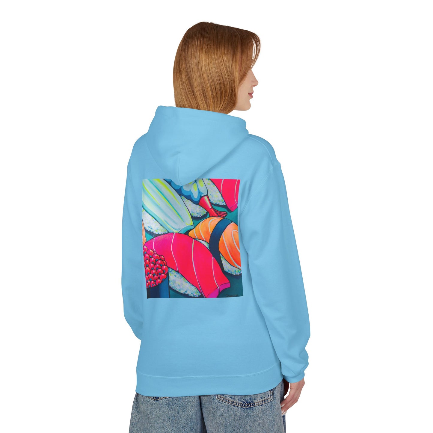Unisex Neon Sushi Soft Hoodie