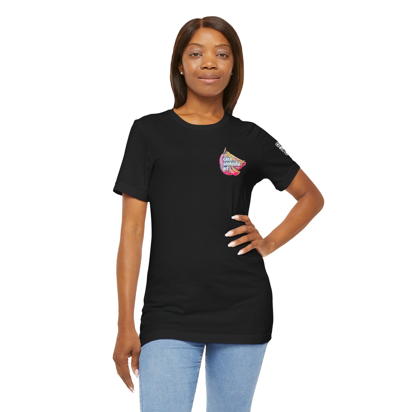 T-shirt unisexe néon à motif poisson frit