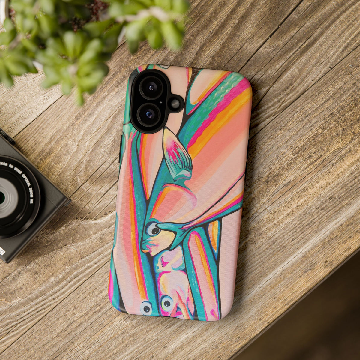Neon Fish Tough Phone Case