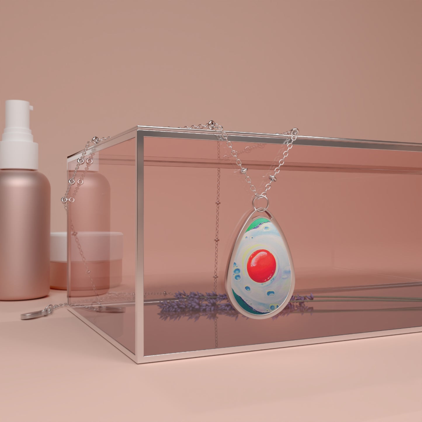 Neon Fried Egg Necklace