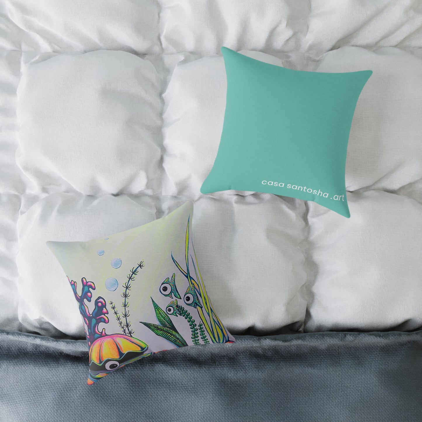 Cyclops Clam Art Canvas Decorative Pillow