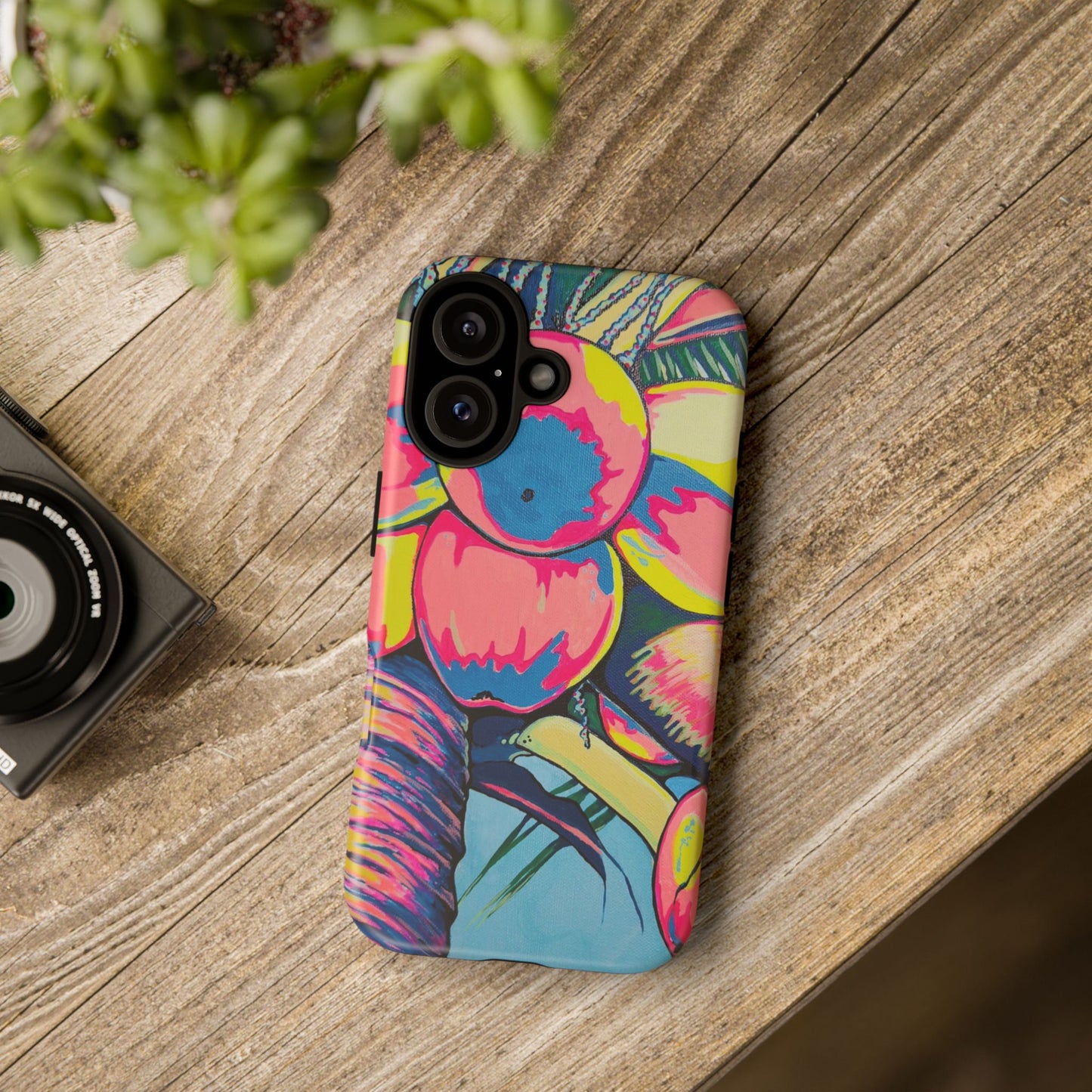 Neon Coconuts Tough Phone Case