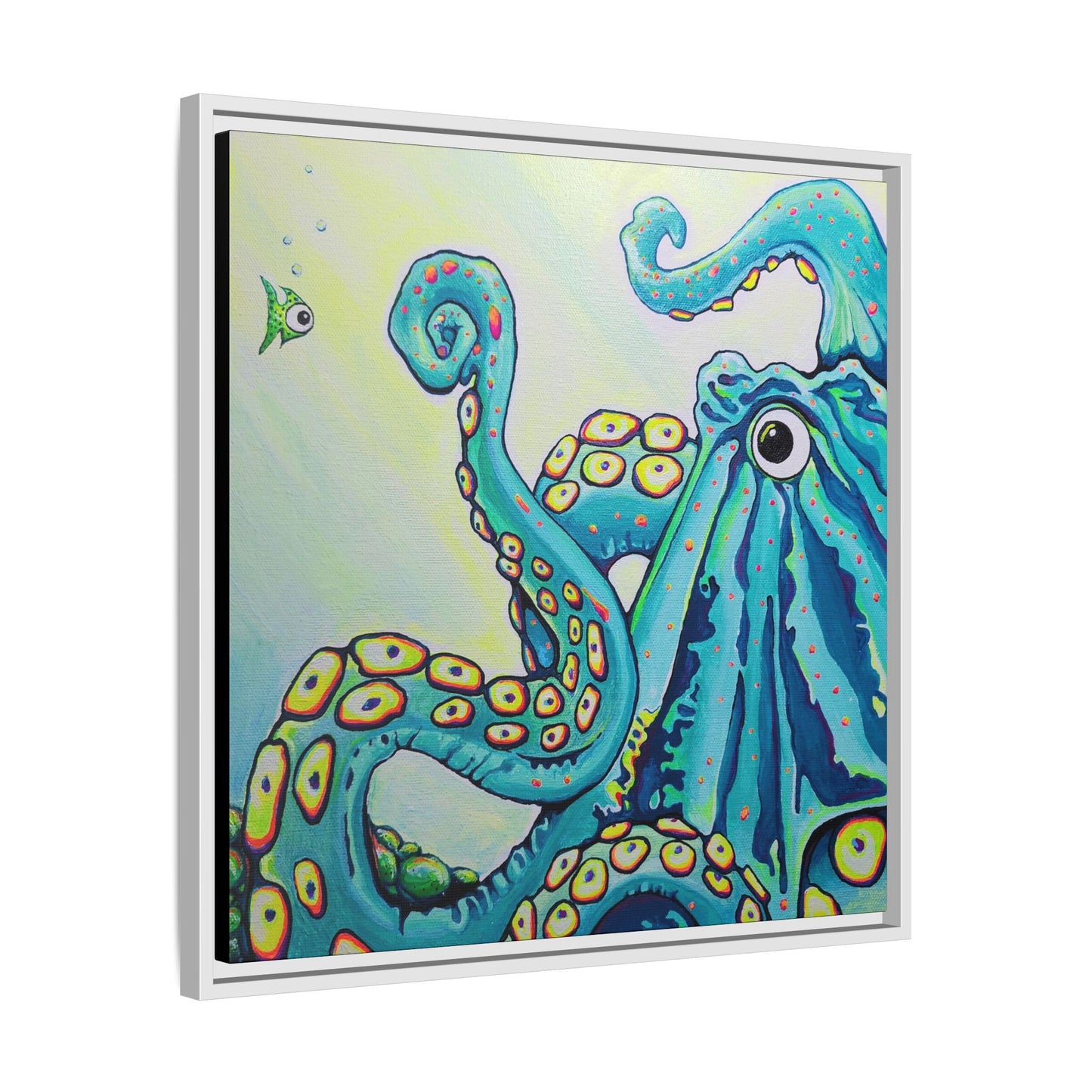 Framed Cyclops Octopus Canvas Print