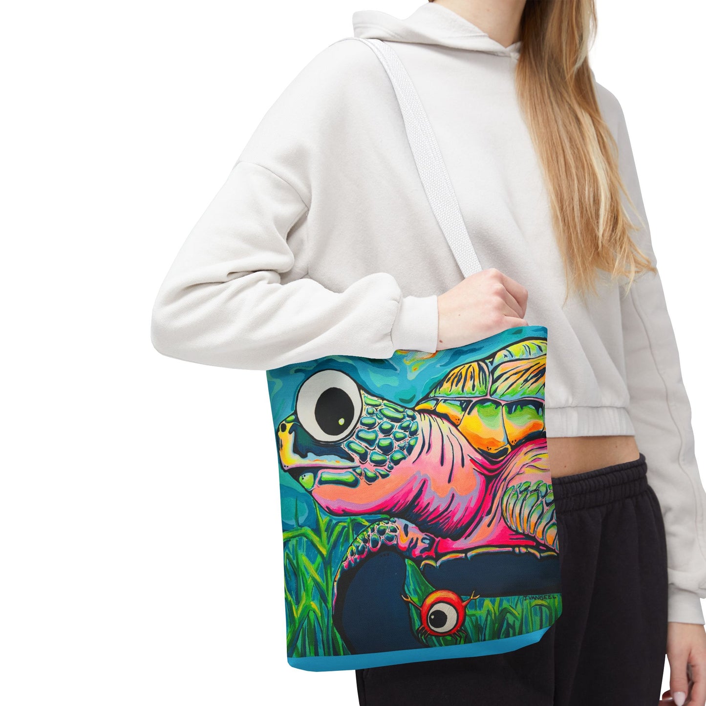 Cyclops Turtle Tote Bag, Original Artist Design, Reusable Shopping Tote,  Eco-Friendly