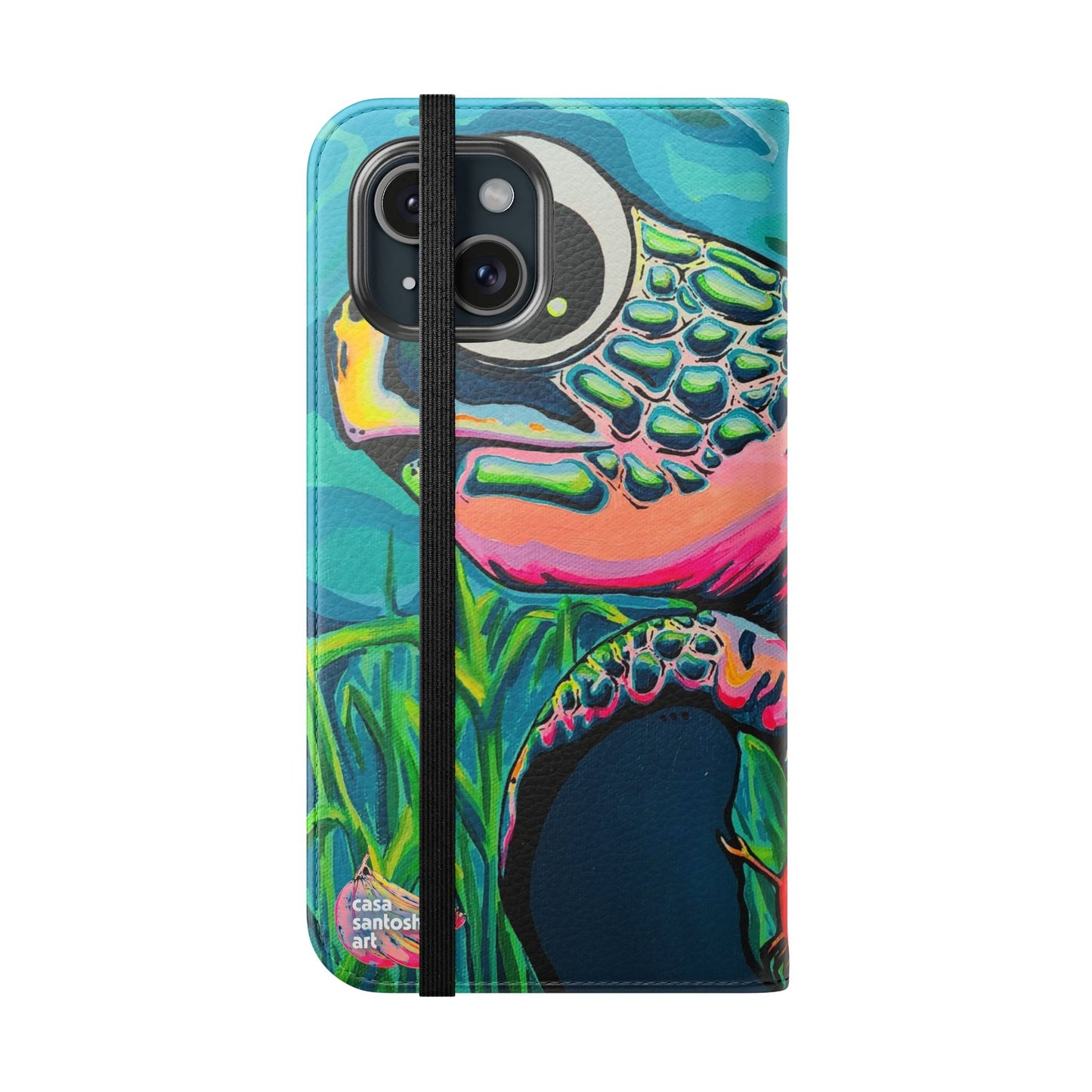 Cyclops Turtle Flip Phone Case – Wallet Cover with Card Slots