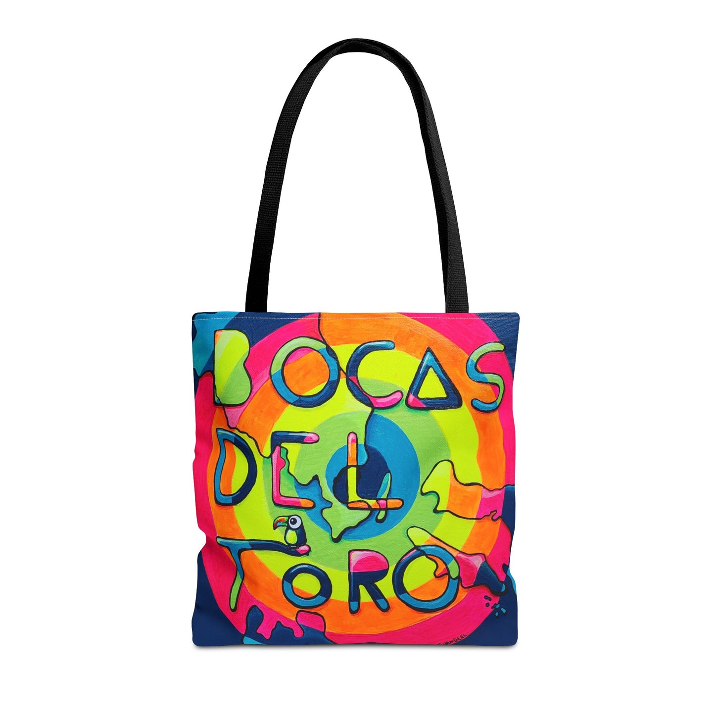 Premium Bocas Del Toro Islands Tote Bag, Original Artist Design, Reusable Shopping Tote,  Eco-Friendly