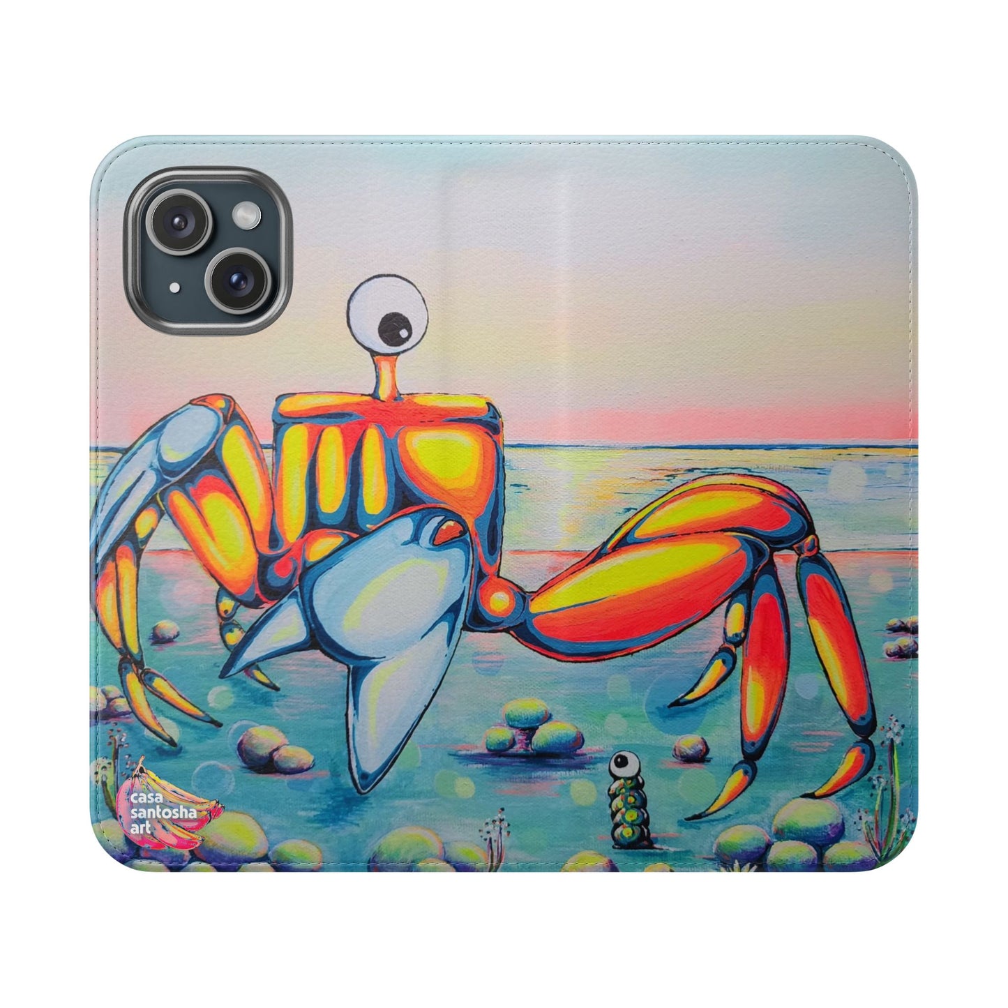 Cyclops Crab Flip Phone Case – Wallet Cover with Card Slots