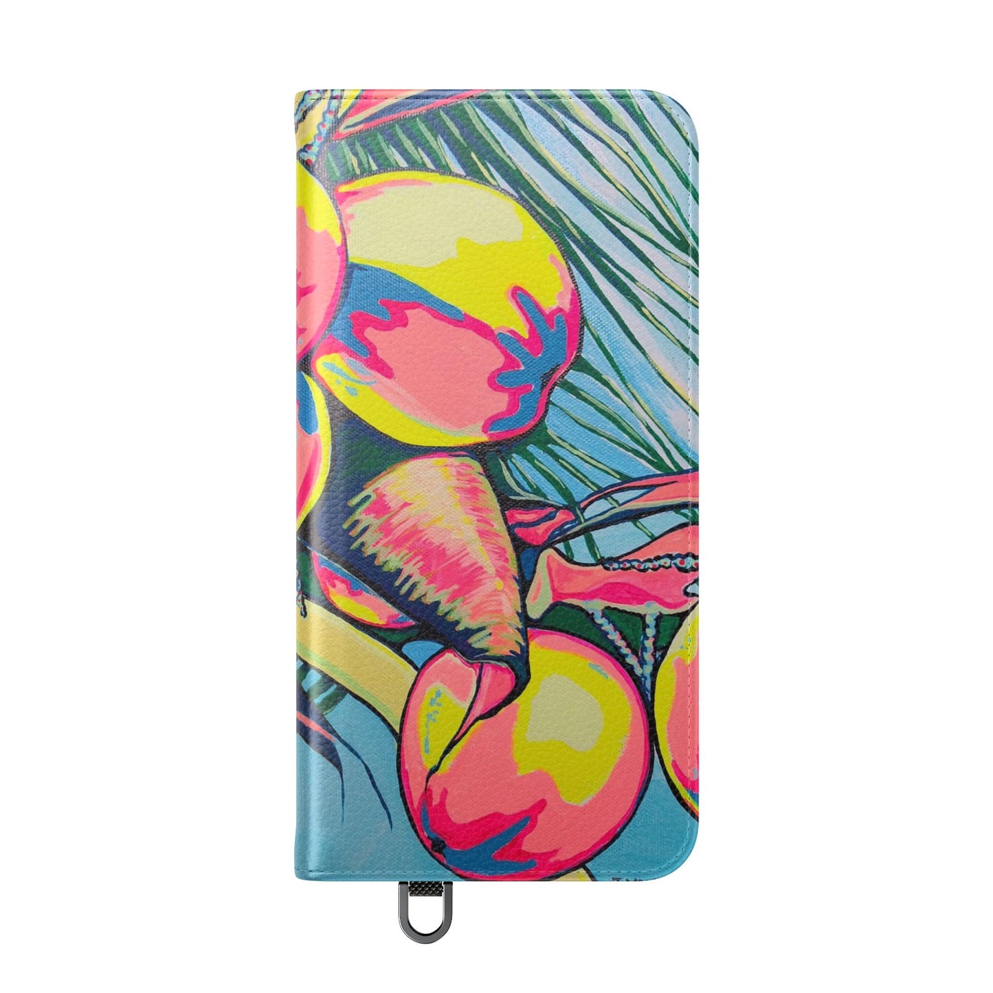 Neon Coconuts Flip Phone Case – Wallet Cover with Card Slots