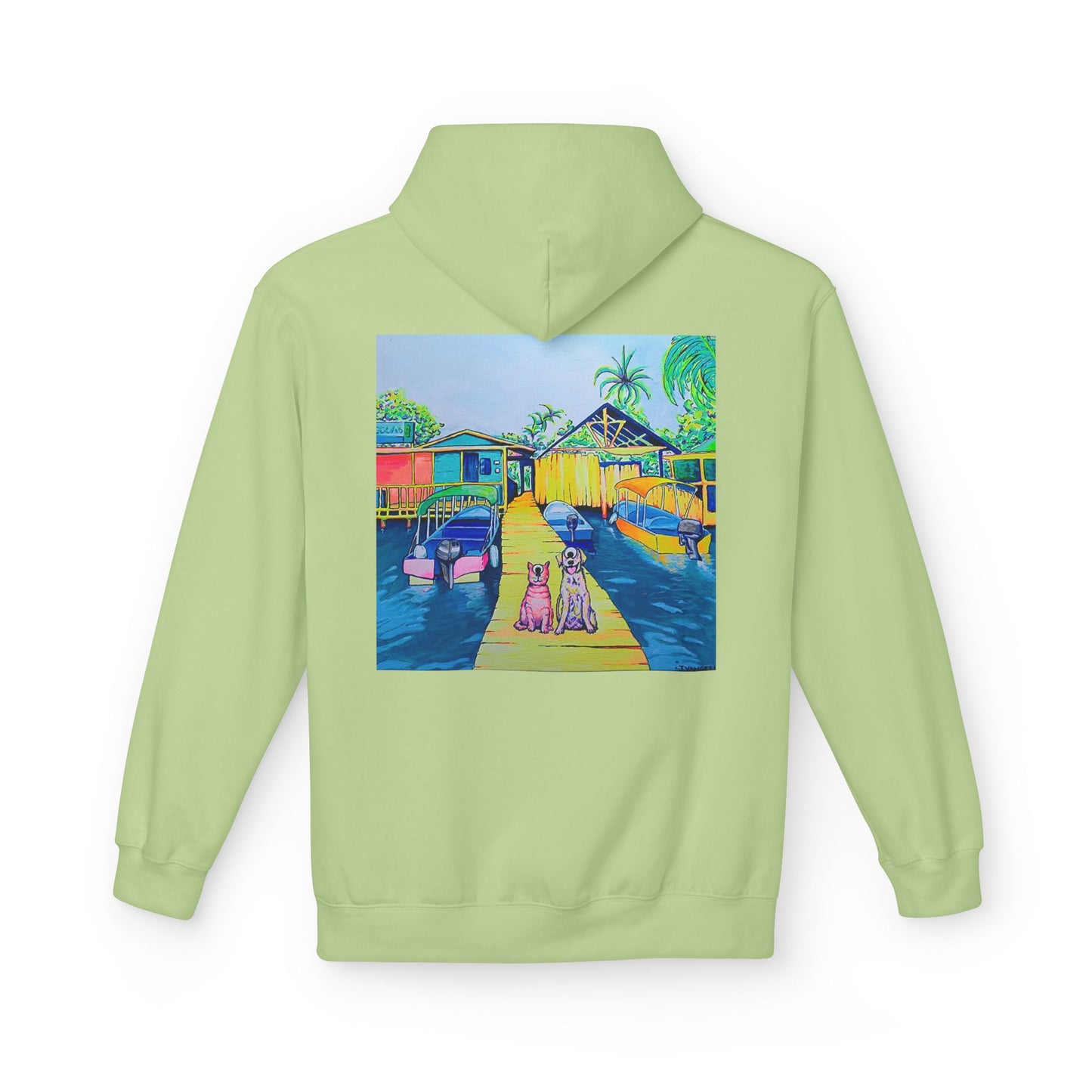 Unisex Cyclops Cat and Dog in Bocas Soft Hoodie