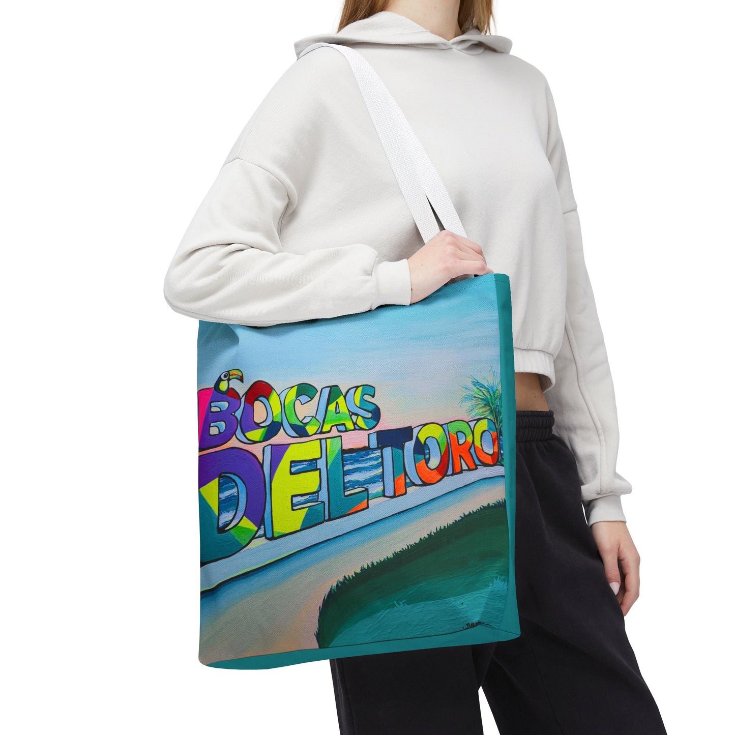 Premium Bocas Del Toro Sign Tote Bag, Original Artist Design, Reusable Shopping Tote,  Eco-Friendly