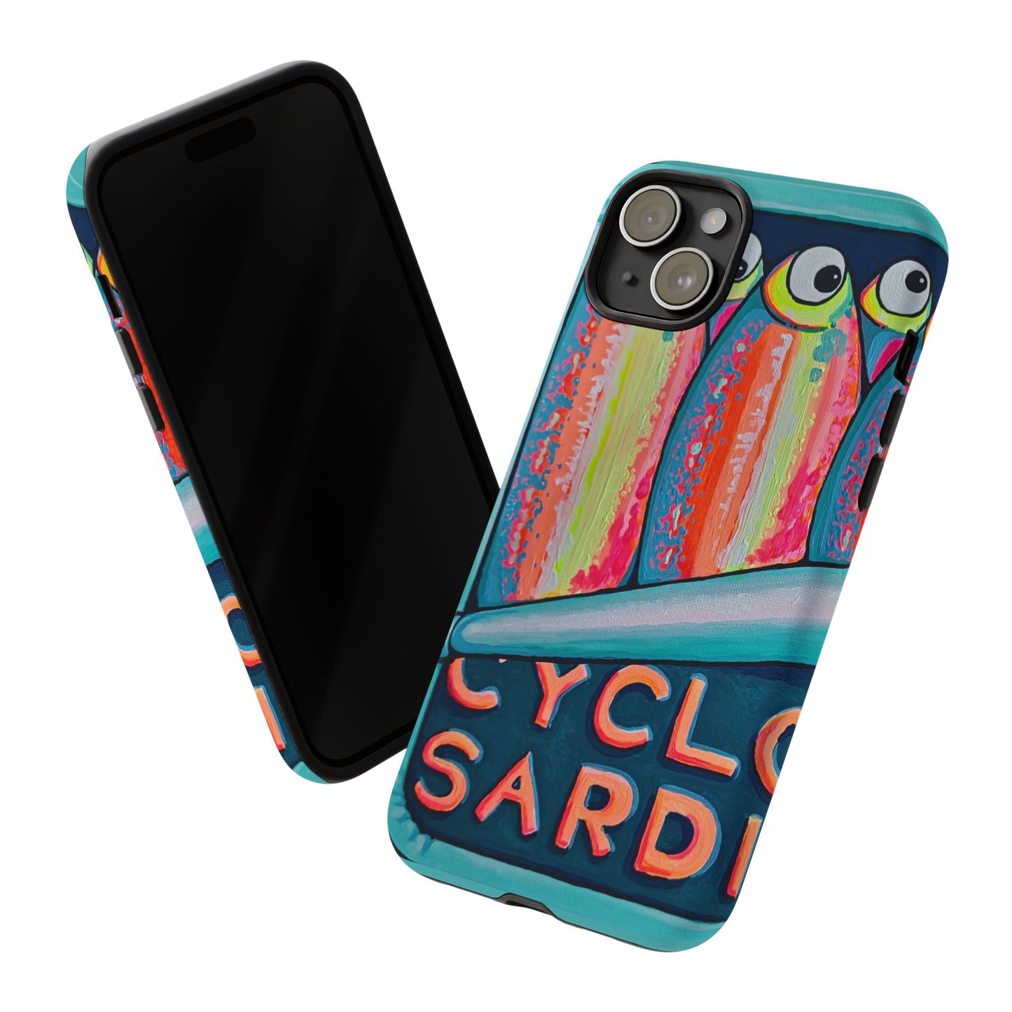 Neon Sardines Tough Phone Case