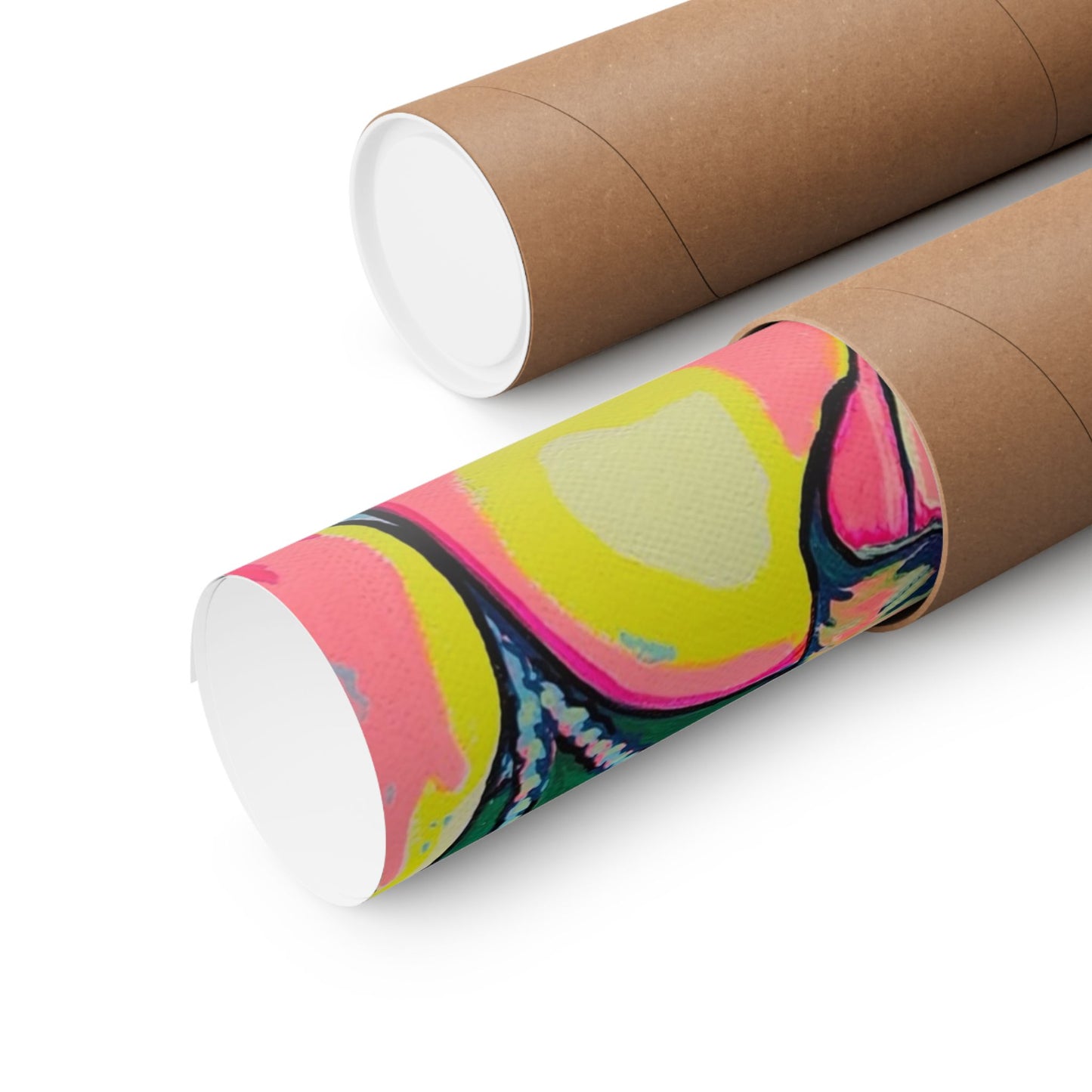 Neon Coconuts Giclée Art Poster