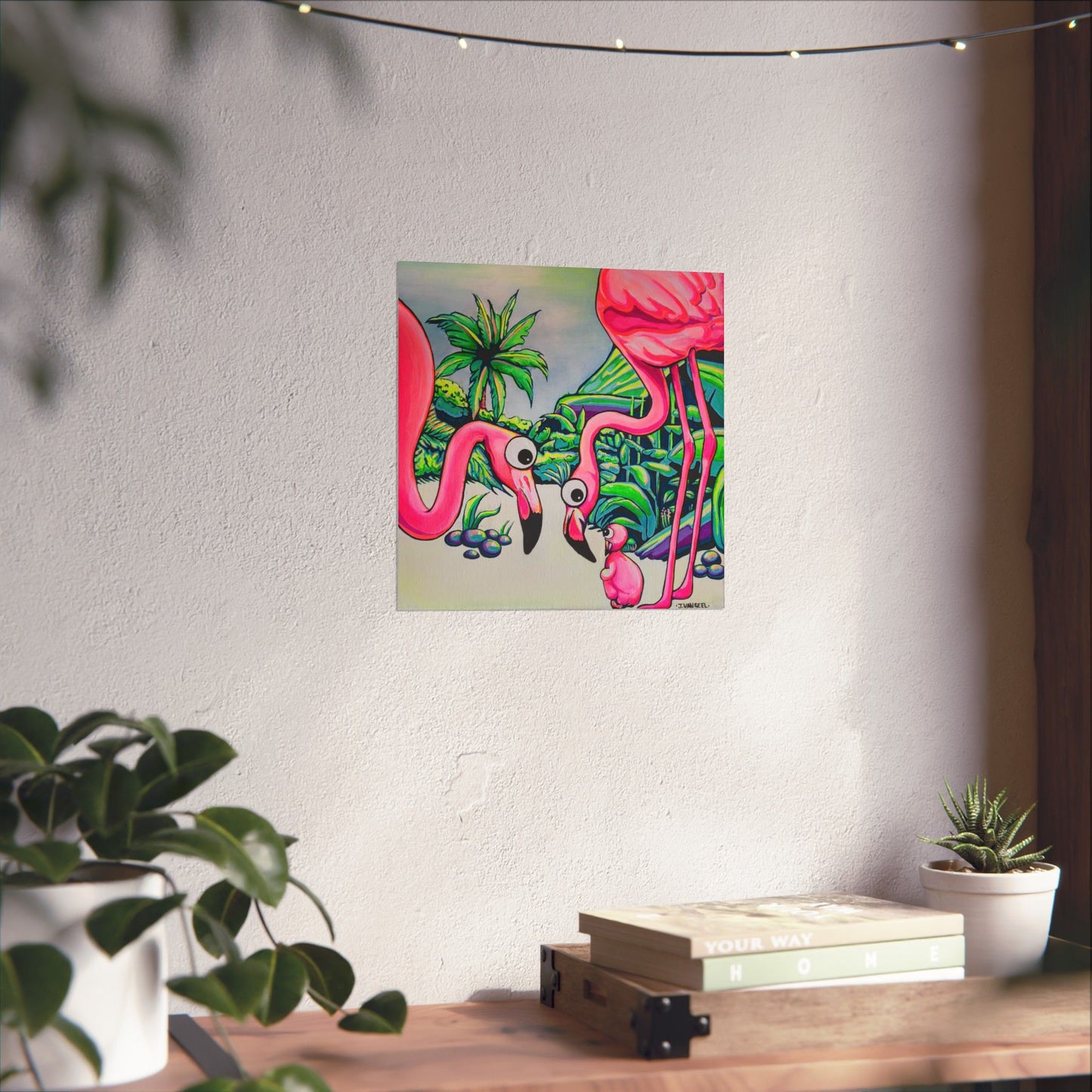 Cyclops Flamingo Family Giclée Art Poster