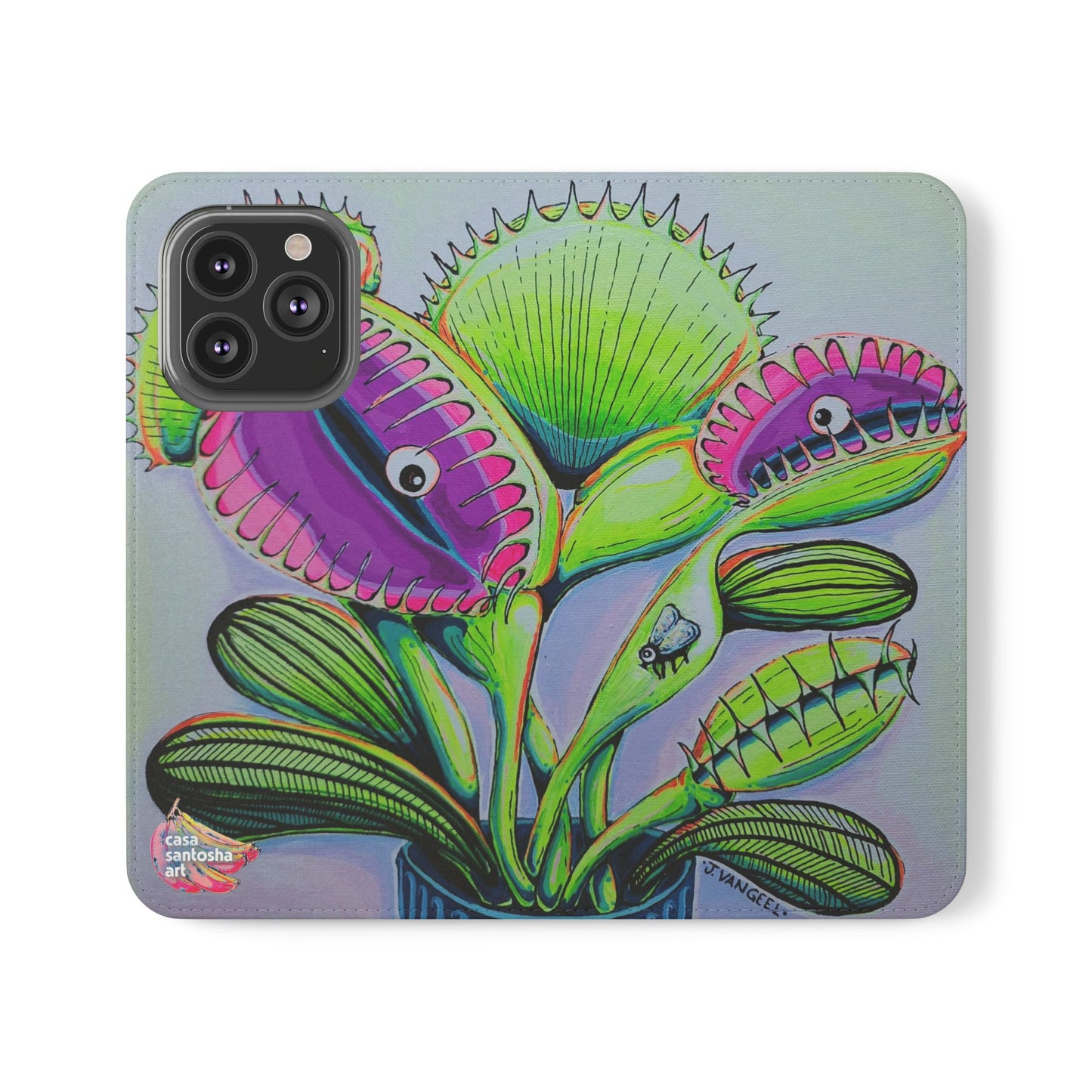 Cyclops Venus Fly Trap Flip Phone Case – Wallet Cover with Card Slots