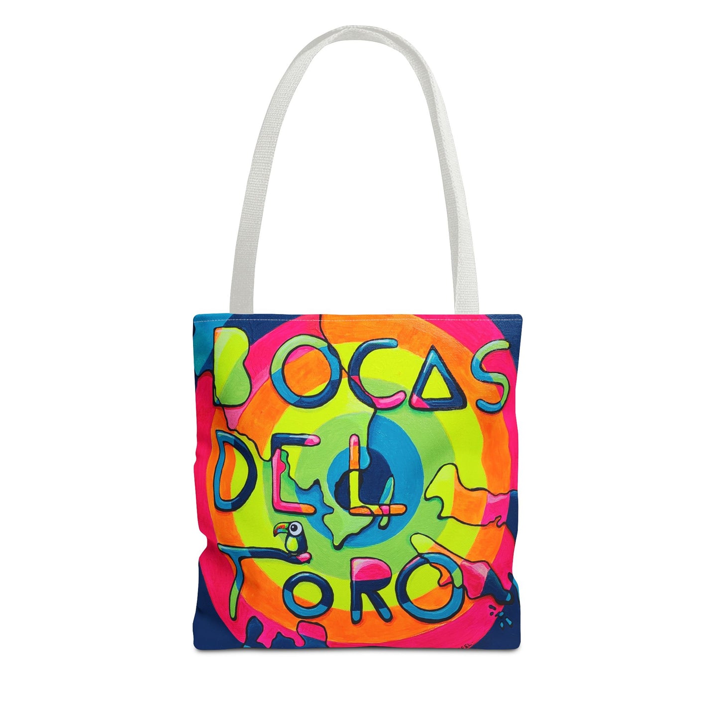 Premium Bocas Del Toro Islands Tote Bag, Original Artist Design, Reusable Shopping Tote,  Eco-Friendly