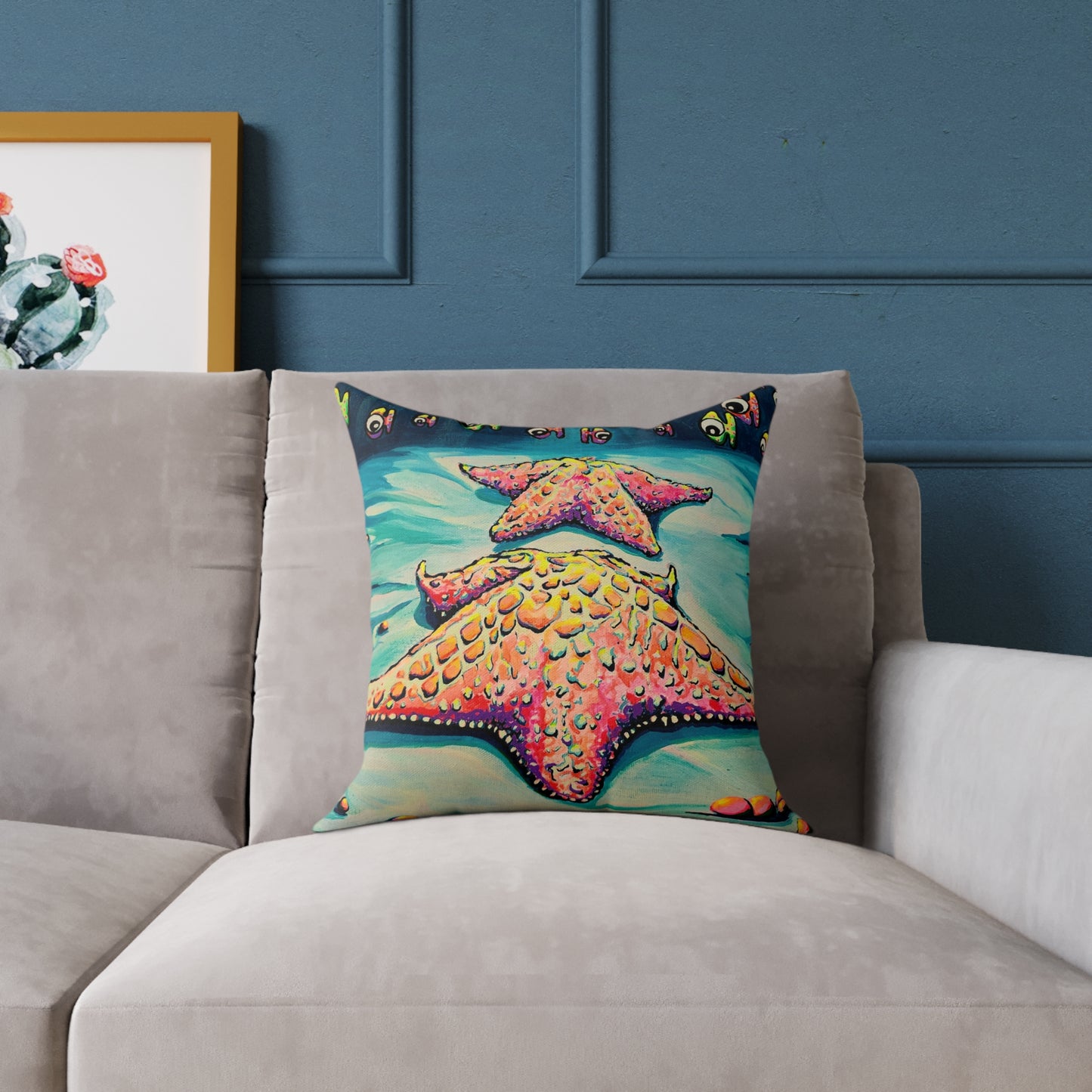 Cyclops Starfish Art Canvas Decorative Pillow
