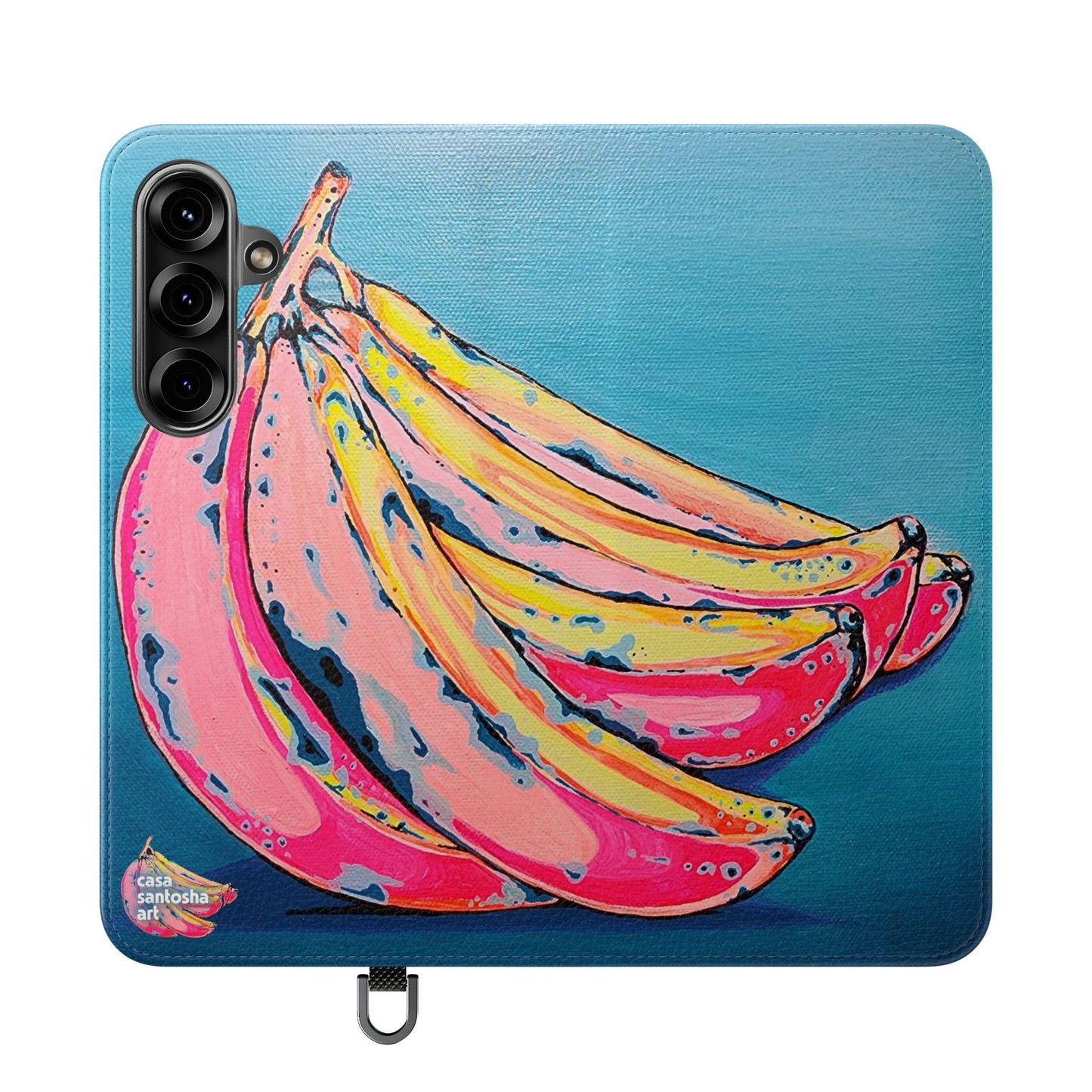Neon Bananas Flip Phone Case – Wallet Cover with Card Slots